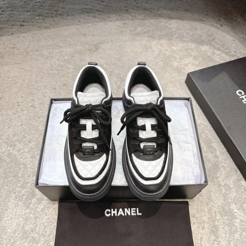CHANEL Chanel 25B new autumn and winter grained calfskin lace-up sneakers