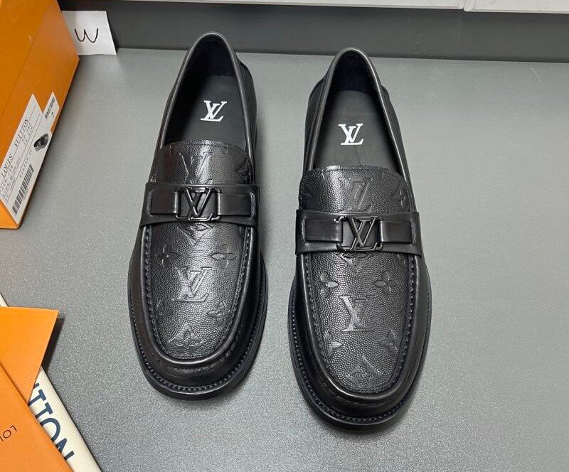 LV Louis Vuitton MAJOR new calfskin loafers with basketball pattern
