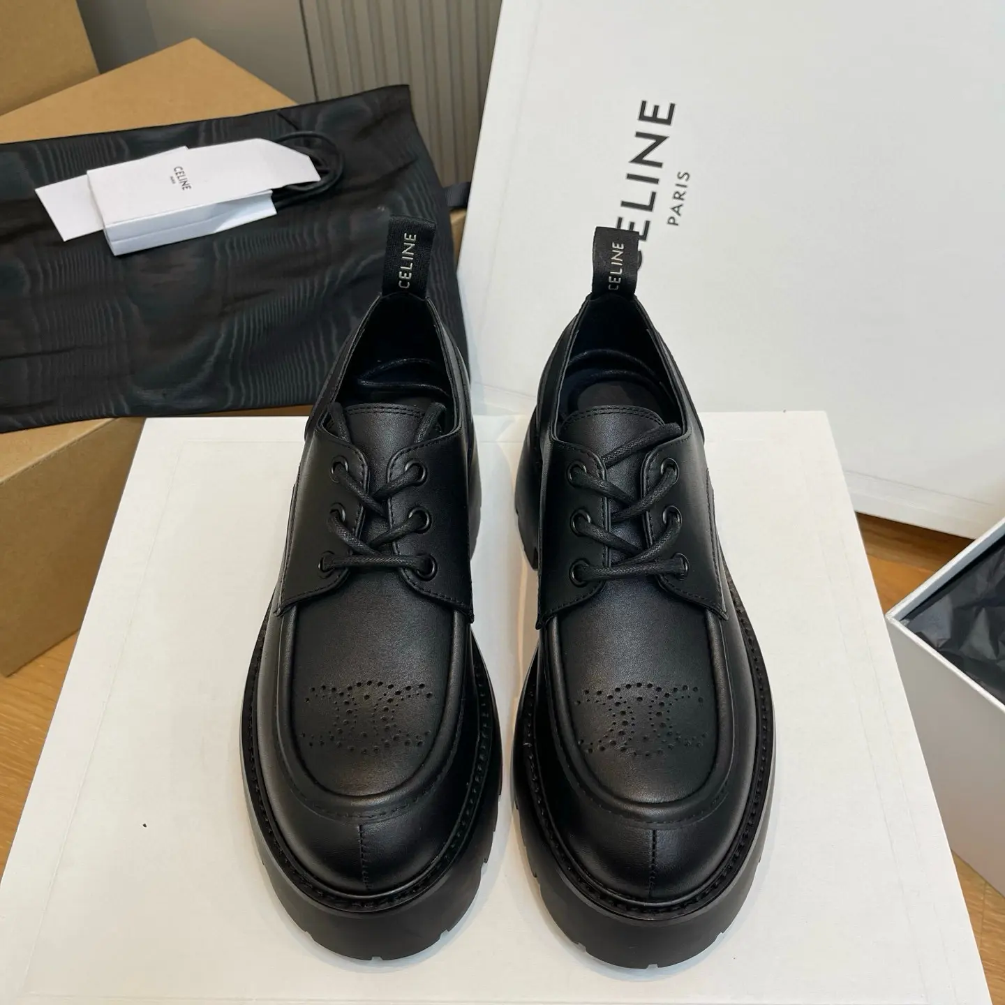 CELINE Autumn New Retro Modern Derby Shoes 12 CELINE Autumn New Retro Modern Derby Shoes (12)
