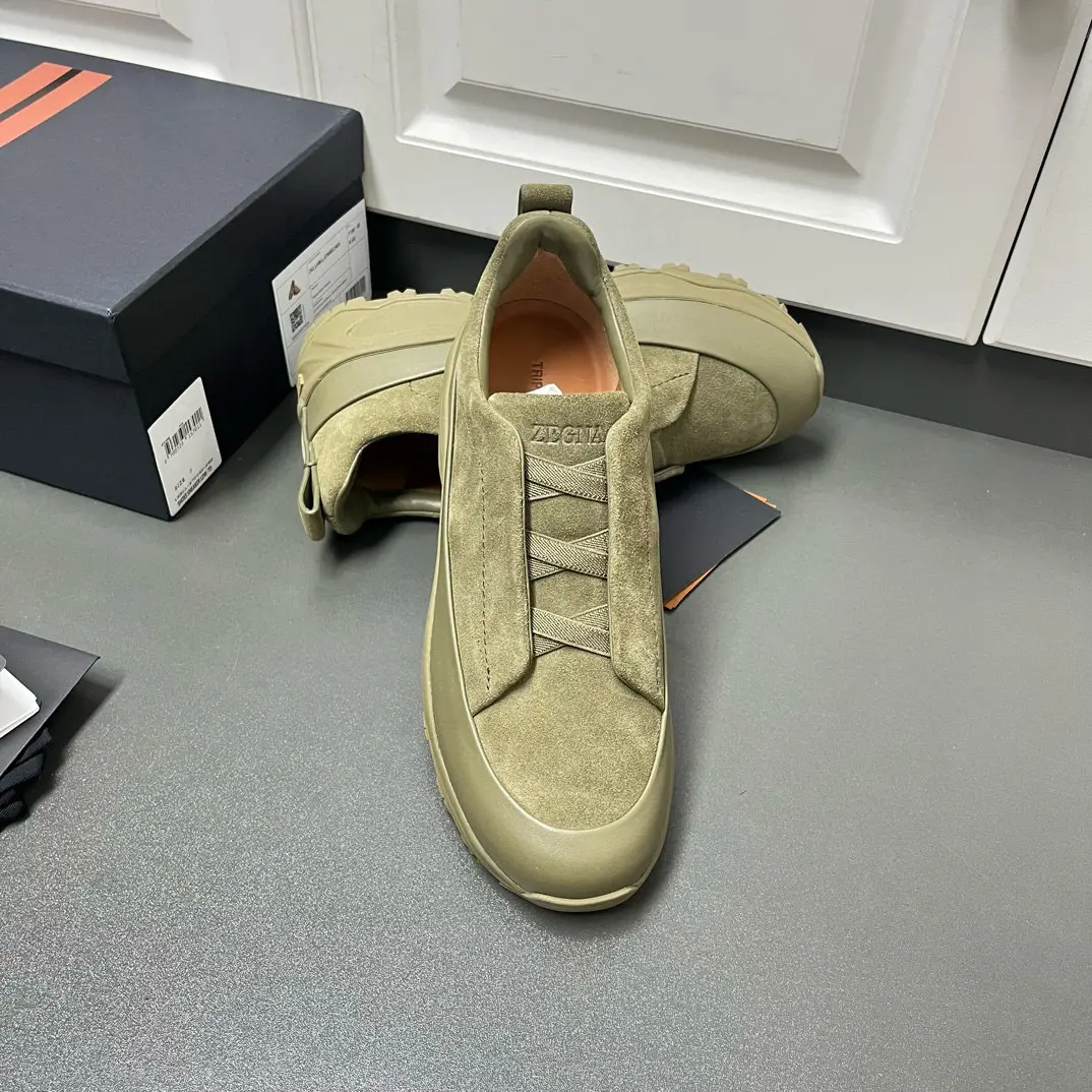 New ZEGNA Men's Triple Stitch™ Monte Luxury Casual Shoes in Suede 35 New ZEGNA Men's Triple Stitch™ Monte Luxury Casual Shoes in Suede (35)