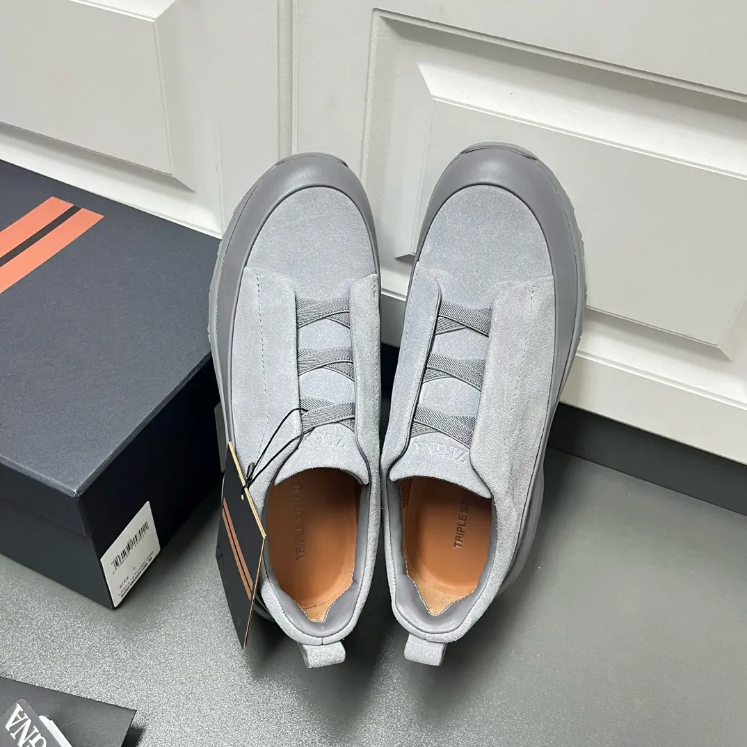 New ZEGNA Men's Triple Stitch™ Monte Luxury Casual Shoes in Suede 8 New ZEGNA Men's Triple Stitch™ Monte Luxury Casual Shoes in Suede (8)