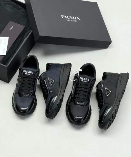Prada platform sneakers, men's style, new design with the iconic triangle logo (2)