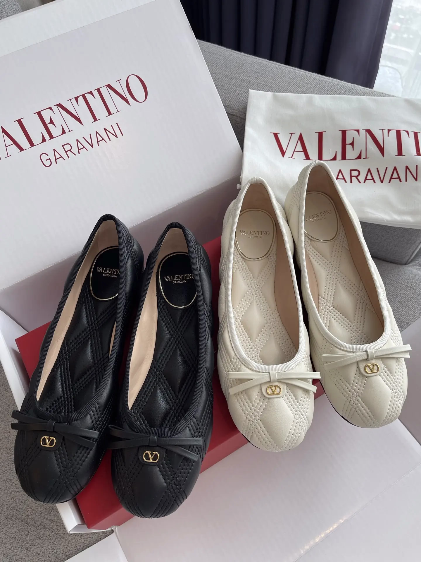 Top-tier version of Valentino quilted ballet flats (3)